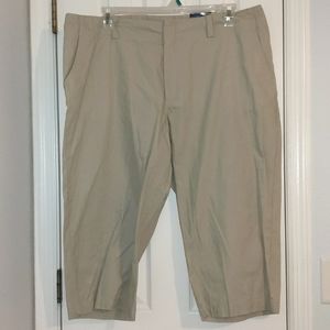 3/$30 NWT Basic Editions XXL Classic Fit Khaki Capri Pants